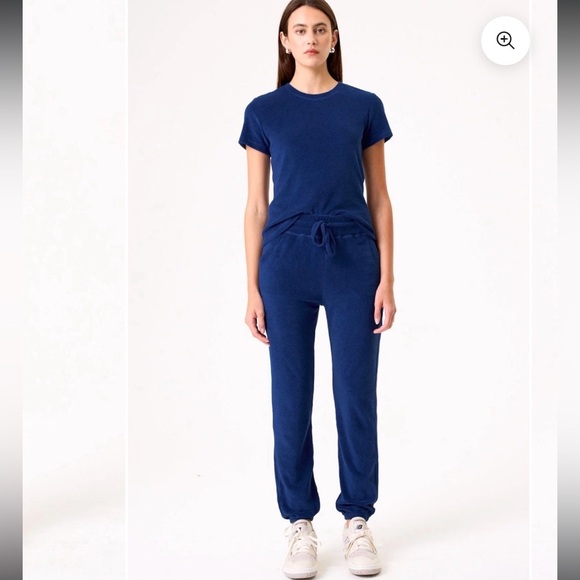 NEW Goldie $150 Micro Terry Navy Blue Jogger Size Small